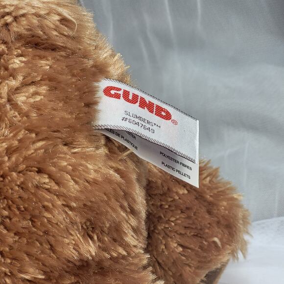 GUND Slumbers 12" Teddy Bear Plush Stuffed Animal Toy Brown Tan Cuddly Soft VTG - Picture 7 of 12